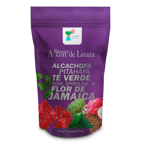 FIBRA ALCACHOFA, PITAHAYA, TE VERDE Y NONI X 450GR FUSION NATURAL