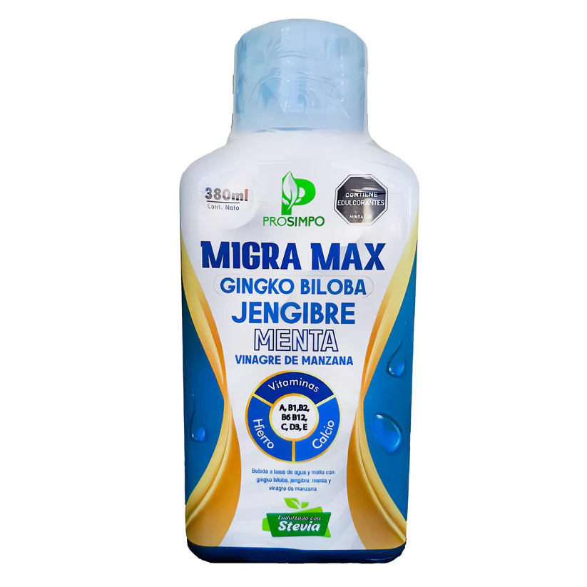JARABE MIGRA MAX GINGKO BOLIBA NATURAL LIFE X380ML