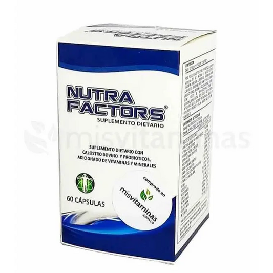 Nutra Factors Calostro Bovino y Probióticos 60 Cápsulas