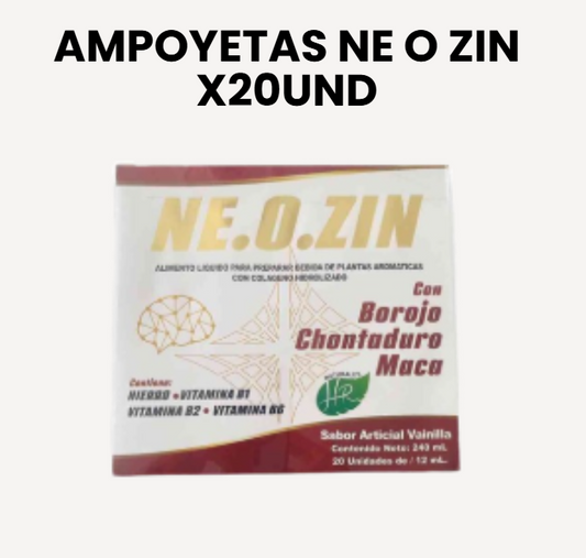 AMPOLLETAS NE O ZIN X20UND