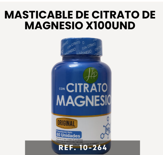 MASTICABLE CITRATO DE MAGNESIO X90UND