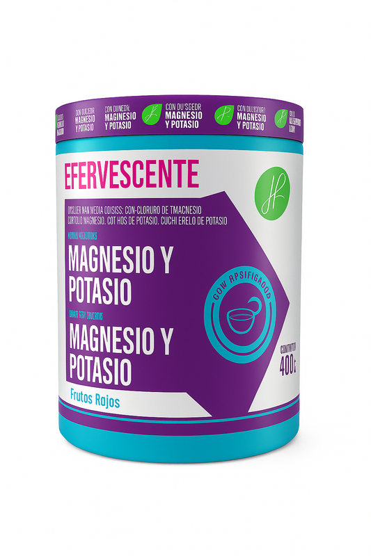 POLVO EFERVESCENTE DE MAGNESIO Y POTASIO X600GR