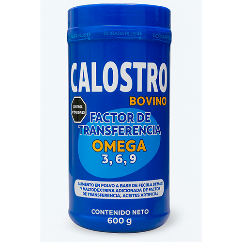 POLVO CALOSTRO BOVINO+ FACTOR TRANSFERENCIA CON OMEGA 3.6.9 X600GR